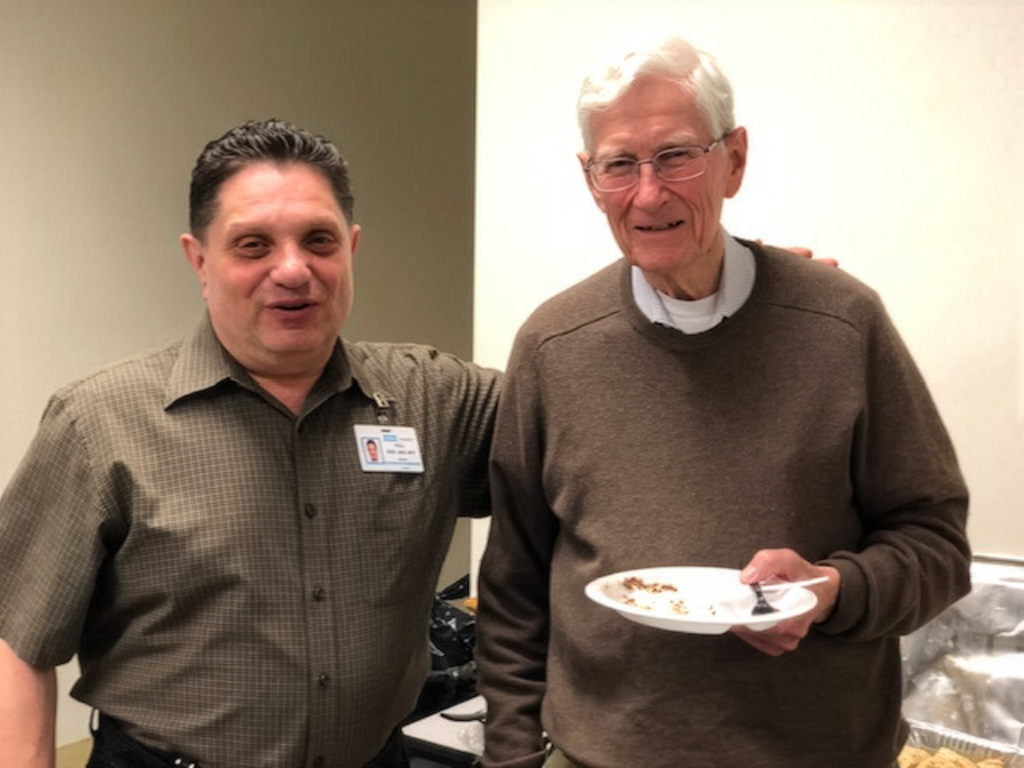 dr paul grin with a patient
